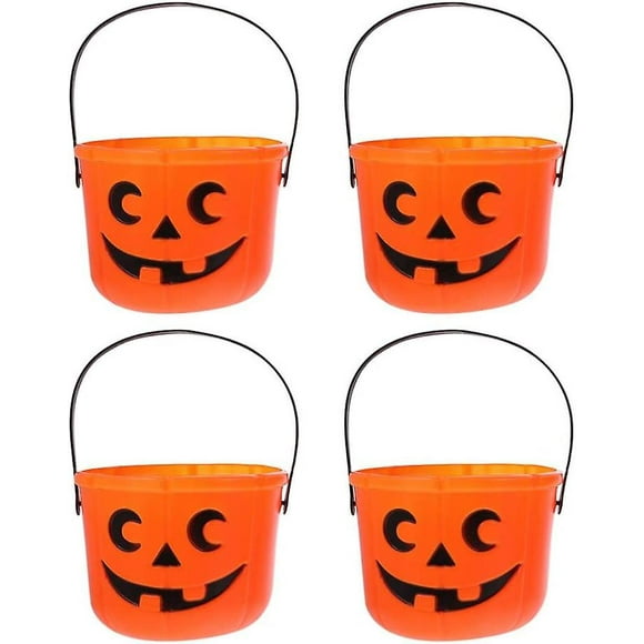 Snack Containers 4pcs Halloween Bucket Treat Or Trick Bucket Jack O Lantern Pumpkin Candy Bowls