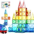 thumbnail image 1 of Juego de juguetes de construcción con bloques de construcción magnéticos PicassoTiles 63P, 1 of 7