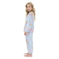 thumbnail image 4 of Fluffy Pajamas Set Fuzzy Winter Warm Pj Sets Pullover Tops and Long Pants Pastel-colored Bows and Spider Webs Small, 4 of 8