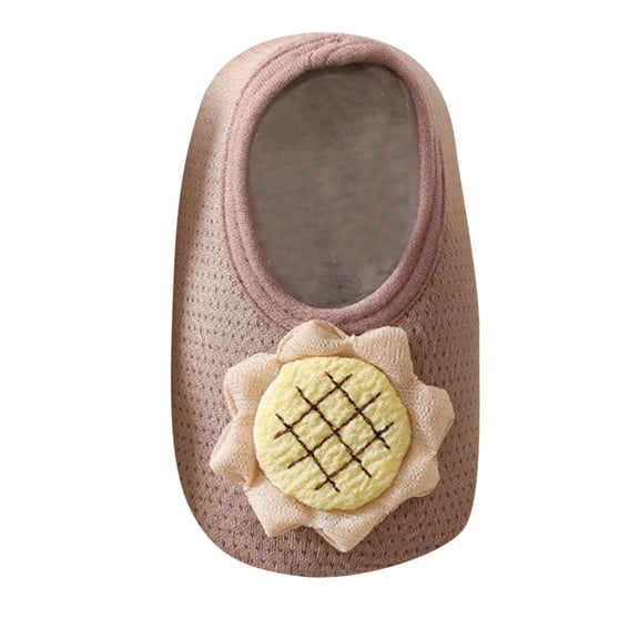 Generic Socks for Toddlers Baby Boys Girls Non Slip Summer Print Breathable First Walkers Floor Soft Socks Shoes for Crew Socks Fashion Comfortable Ankle Sock ﻿(6-12 Months,Brown)