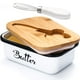thumbnail image 1 of Mantequera AISBUGUR de metal con tapa y cuchillo, color blanco, 1 of 5