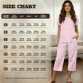 thumbnail image 7 of DISNIMO Star Printed Womens Pajama Sets Soft Sleepwear Short Sleeve Tops and Capri Pant Pjs Lounge, 3XL, 7 of 7