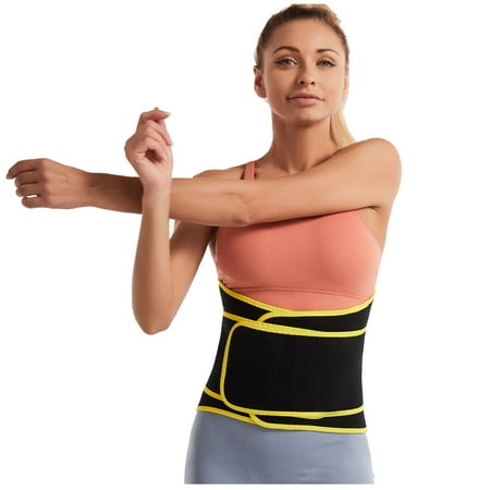 

LONKITO Women Sculpting Sweating Plastic Waistband Sports Beauty Corset Abdominal Belt Yellow 3XL