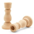 thumbnail image 5 of Wood Unpainted Candlesticks, Mini  3-inch with 1/2 inch Hole, Set of 50 Small Craft Candlesticks to Paint or Decorate, by Woodpeckers, 5 of 8