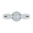 thumbnail image 3 of Diamond Halo Ring in 14K White Gold (0.40 cttw) - IGI Certified (Ring Size 4) (I1-I2 Clarity), 3 of 5