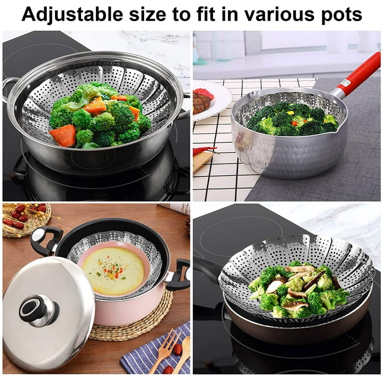 Steamer Basket Stainless Steel Instant Pot Accessories For Food And  Vegetable, Premium Expandable Steam Basket To Fit Various Size Pots Medium  Free Sh