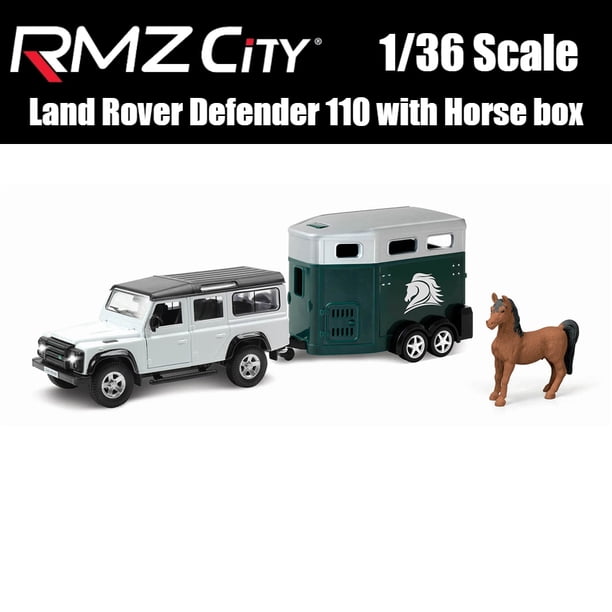 Jeep Land Rover Ford F-150 con caravana, camión con remolque de caballos, modelo de coche de juguete ThomZ City, regalo en miniatura fundido a presión para niños 1/36