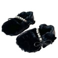 thumbnail image 2 of Fozruso Girls Winter Sneakers With Pearl Bow Soft Sole Outdoor Casual Shoes For Toddlers And Kids Warm Lined Non Rubber Sole Footwear For Girls Daily Wear,Sizes 11(4.5-5 Years), 2 of 6