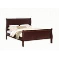 thumbnail image 4 of Full Size Solid Wood Wooden Bedroom Bedframe with Brown Cherry Finish, No Box Spring Required for Master Bedroom, 4 of 6