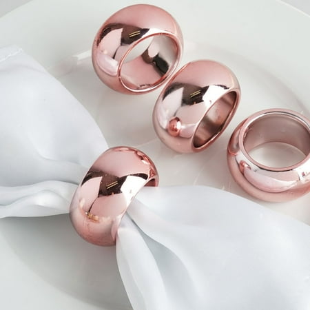 Wedding Ring Napkin Ring BalsaCircle 4 pcs Acrylic Napkin Rings - Wedding Party Events Restaurant Dinner Kitchen Home Decorations ()