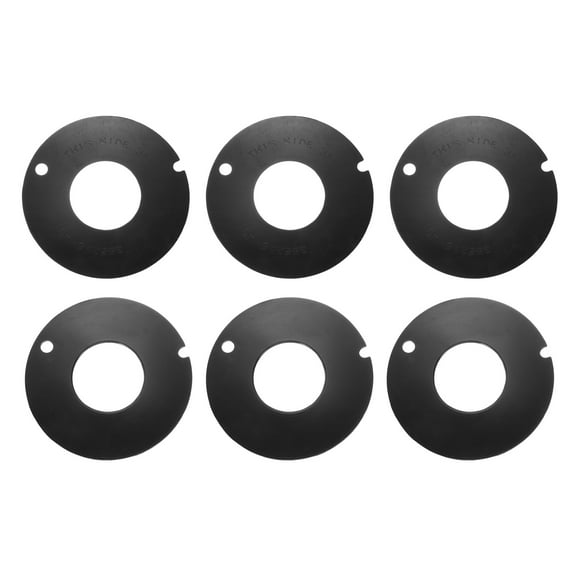 6 Pack Flush Valve Seal for Toilets, 2 Sizes Silicone Toilet Gasket, Black