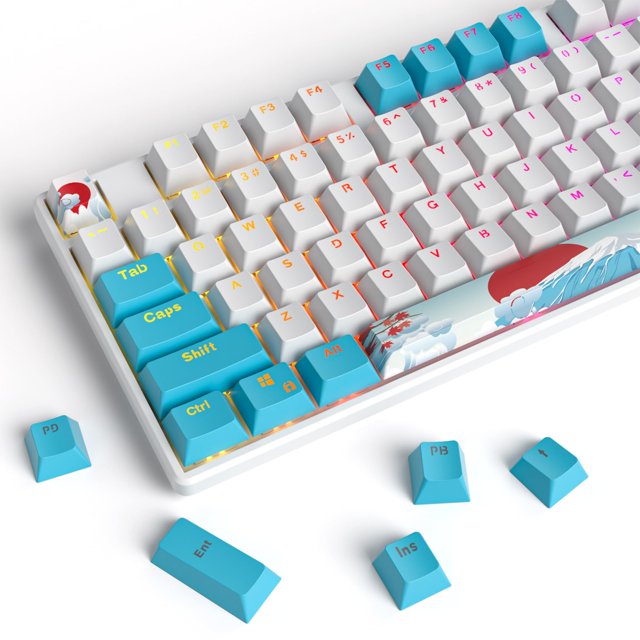 Set de Keycaps Ussixchare PBT Double Shot OEM 104 Teclas