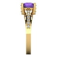 thumbnail image 3 of 2.21ct round cut purple natural amethyst 18k yellow gold Bridal Wedding Engagement Promise Anniversary Ring for Women size 9.25, 3 of 7