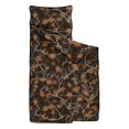 thumbnail image 2 of Camo and Leaf Black Pattern Teens Toddler Nap Mat with Pillow, Sleeping Mat Bag for Preschool Daycare 50"x20", 2 of 6