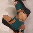 thumbnail image 6 of Censtreet Shoes Women Flip Flops Basic Plain Slippers Slip On Sandals Slides Casual Peep Toe Beach, 6 of 7