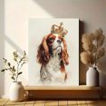 thumbnail image 6 of Cavalier King Charles Spaniel Crown Portrait Canvas Wall Art，Home Dining Room Decor, 6 of 8