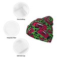 thumbnail image 3 of Pofeuu Graffiti Tape Print Beanie Hat for Men Women Knit Winter Hat Warm Cuffed Skull Beanie Slouchy Soft Unisex, 3 of 6