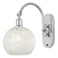 thumbnail image 5 of 518-1W-AC-G1216-8WM Innovations Lighting White Mouchette - 1 Light Arm Swivels Side to Side Wall Sconce In Modern Style-13.5 Inches Tall and 8 Inches, 5 of 7