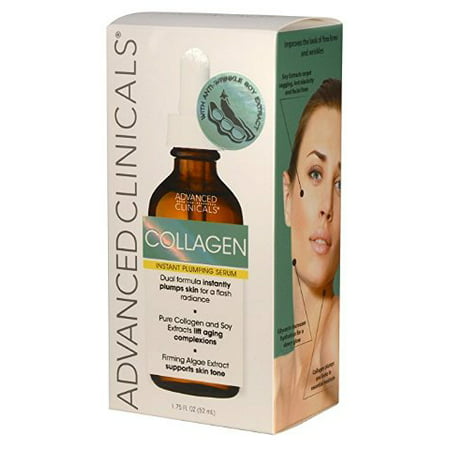 Best Advanced Clinicals Collagen Instant Plumping Serum for Fine Lines and Wrinkles. 1.75 Fl Oz. deal