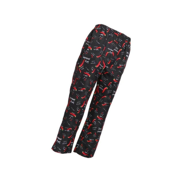 facefd Chef Pants Uniform Cargo Baggy Pants Kitchen Work Trousers Elastic Waistband 3XL Chilies