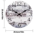 thumbnail image 3 of Wall Clock, Rustic Country Kitchen Clock Decor,Retro Wall Clocks for Home Bathroom Bedrooms Living Room (10 Inch), 3 of 3