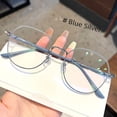 thumbnail image 4 of Gafas para miopía para mujer, se pueden equipar con grados, cara grande, adelgazante, estilo coreano liso, montura grande de metal a la moda, 4 of 5