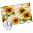 thumbnail image 2 of Rectangle Area Rug 2x3ft, Retro Watercolor Sunflower Leaves Non-Shedding Washable Area Rug, Spring Blossom Floral Non Slip Low-Profile Rugs for Living Room, Bedroom Dining Room, 2 of 9