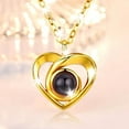 thumbnail image 3 of Guodhu Necklace for Women Heart Necklace, I Love You Memorial Gift for Women Girlfriend Wife Mother Daughter - Gold, 3 of 5