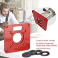 thumbnail image 3 of Router Table,Aluminum Router Table,120*120*8mm Aluminum Alloy Table Insert Plate Woodworking Tools Milling Trimming Machine with Rings, 3 of 5