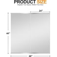 thumbnail image 5 of Home Gym Mirror, 48''X24''X2Pcs, Large Full Body Mirror for Yoga, Glass Frameles, 5 of 7