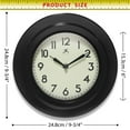 thumbnail image 7 of Infinity Instruments Retro Escape Plastic 9.75" Indoor Wall Clock with Silent Movement, Black, 7 of 7