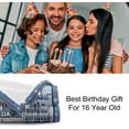 thumbnail image 4 of LHSHID 16th Birthday Gifts for Boys Girls Sweet 16 Gifts for Girls Boys Gifts for 16 Year Old Boy 16 Year Old Boy Birthday Gift Ideas 16th Birthday Decorations for Boys 16 Birthday Blanket 30"x40", 4 of 7