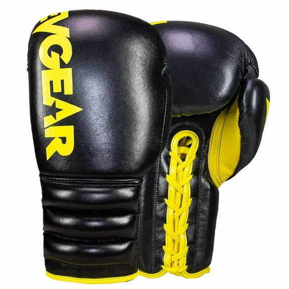 S4 Sentinel Lace Pro Leather Gel Boxing Gloves - Vintage Black