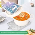 thumbnail image 3 of Yayeee Pot Holders Kitchen Heat Resistant with Pocket 7"x9.8" Cotton Oven Cooking Hot Pads, Purple Night Deer, 3 of 7