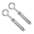 thumbnail image 1 of HAMPPLIES 2 Pcs Boulons à Œil pour Ancrages en Acier Inoxydable Construction de Fixation Robuste Circulaire, 1 of 7
