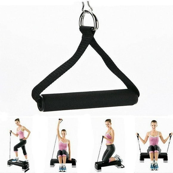Yosoo Fitness Rope Attachment Bar,Fitness Rope Attachment Bar Hand Gripper Dip Station Gym Fitness Resistance Rope Handlebar