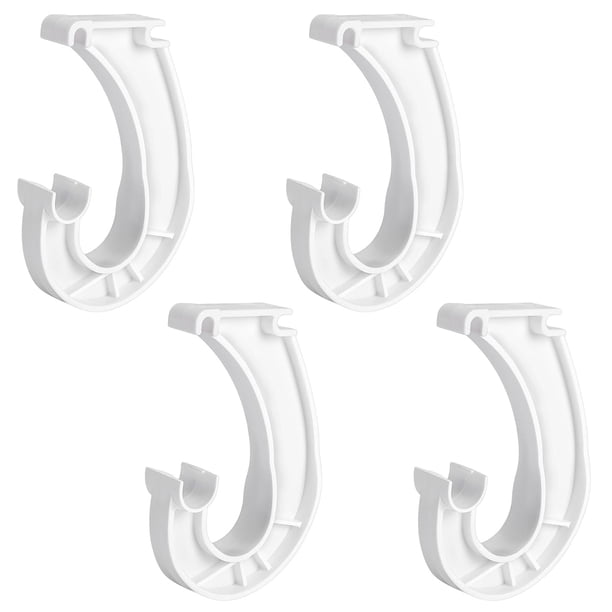 Soporte para barra de armario colgante, soporte para barra de estante de armario, soportes resistentes en forma de J para armarios colgantes, armarios de almacenamiento y cortinas