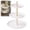 White, variant on Bxaolu 3-Tier Party Tray: Decorative Design Home Fruit Snacks Shelf for Storage. Elegant Serving Tray for Sandwiches, Cake, Sliced Cheese, and Deli Meat.