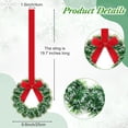 thumbnail image 2 of Dalrosia 6PCS Christmas Wreaths with Bow Tinsel Wreaths Crafts Kitchen Wreaths for Front Door Outdoor Cabinet Home Window Wall Xmas Wreath Hanging Decorations, 2 of 4