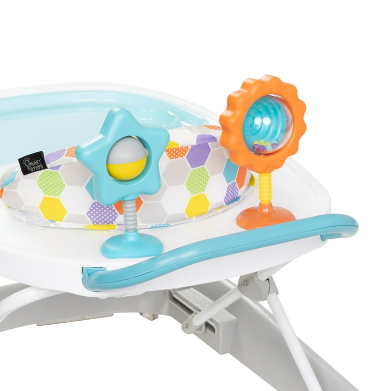 Smart Steps by Baby Trend Dine N' Play 3-in-1 Feeding Walker, Hexagon Dots