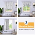 thumbnail image 3 of DriftAway Samantha Tie Up Curtain Floral Damask Pattern Room Darkening Thermal Insulated Adjustable Balloon Curtain Shade for Small Window Rod Pocket 1 Panel 45" x 63" Light Gray White, 3 of 8