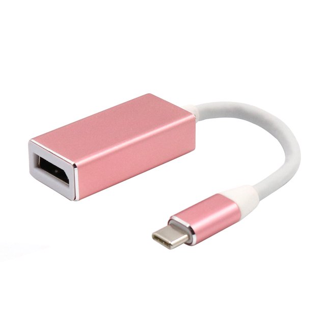 Cable adaptador convertidor USB3.1 tipo C macho a DisplayPort hembra (rojo)-167513.01