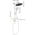thumbnail image 6 of Shower system, ShowerSpas Shower System, with 10" Rain Showerhead, 4-Function Hand Shower, Adjustable Slide Bar and Soap Dish(White), 6 of 9