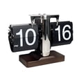 thumbnail image 1 of Reloj digital abatible, reloj mecánico, reloj de mesa, reloj abatible vintage para escritorio negro, 1 of 9