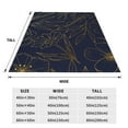 thumbnail image 3 of Cauagu Copper-Gold Gloss Outline Flower Pattern Flannel Bed Blankets,Fleece Blanket Comfortable Air Conditioning Blanket for Sofa Bed Travel Couch & Living Room -80"x60", 3 of 8