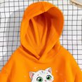 thumbnail image 5 of Qingpeng Girls Cartoon Cat Print Hoodie Long Sleeve Pullover Casual Hooded Sweatshirt for Fall, 5 of 7