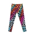 thumbnail image 7 of COEQINE Leopard Print Colorful Girls Novelty Legging for Travel, Yoga Dance Pants Tummy Control Sport Leggings, for 6-7 Years Kids Girls, 7 of 7