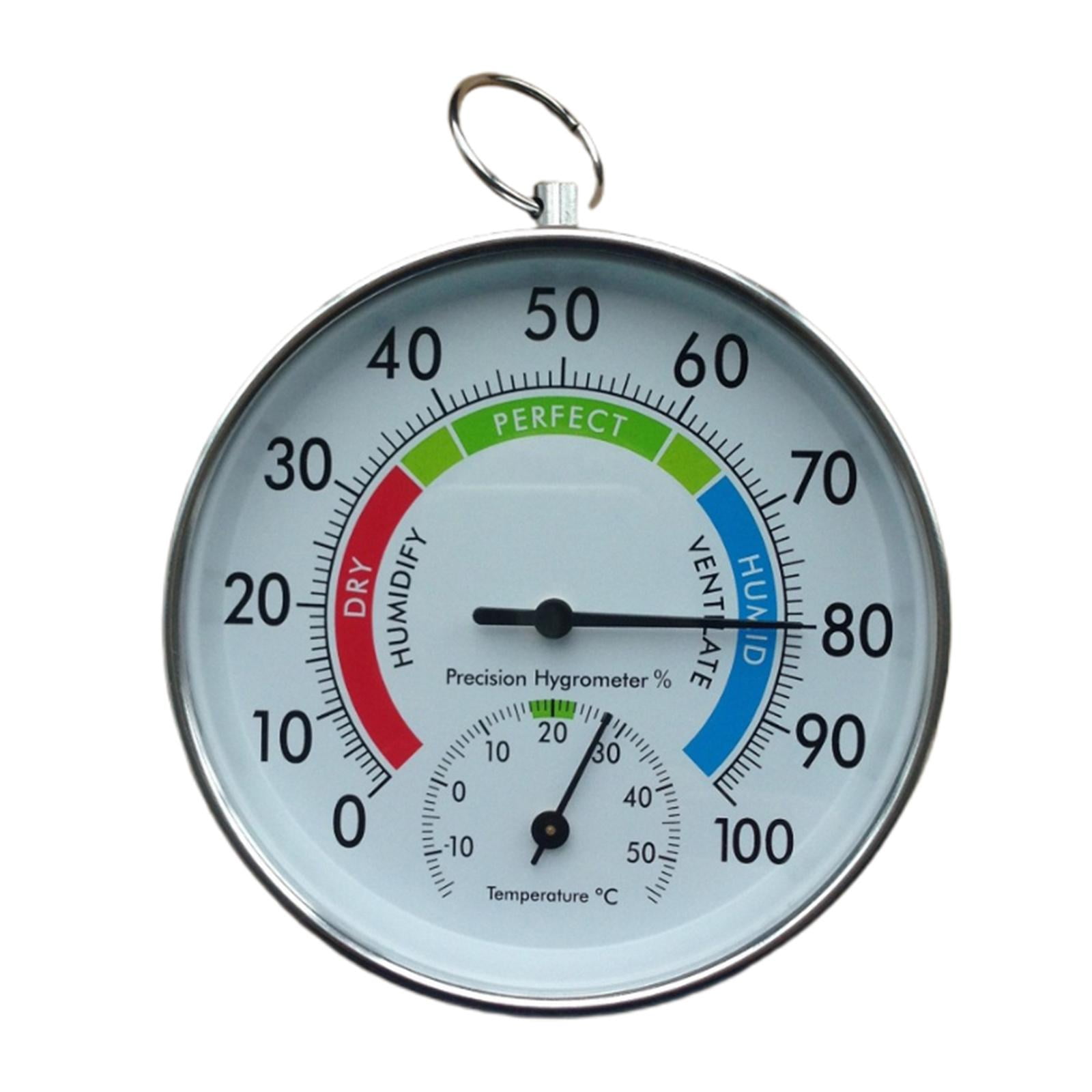 100mm Wall Hanging Mechanical Weather Thermometer Hygrometer Home Indoor 