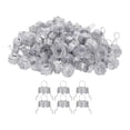 thumbnail image 1 of 50 piezas de tapas de adornos navideños, adornos navideños de repuesto, tapas de perchas, tapas de decoraciones de bricolaje para perchas navideñas Plata, 1 of 8
