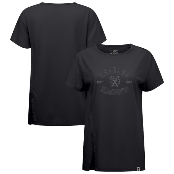 Women's Levelwear Black Chicago Blackhawks Influx Abyssal T-Shirt